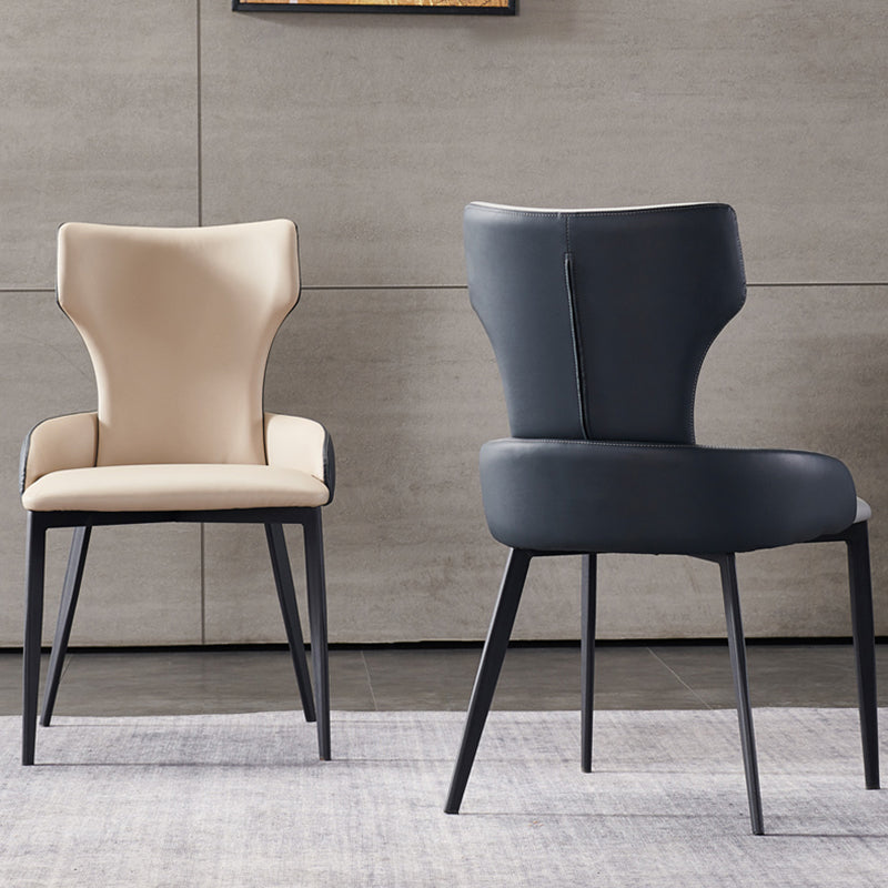 Industrial Metal Dining Room Chairs Arm PU Leather Dining Chairs for Restaurant Use Clearhalo ' kitchen&dining_furn' 'Dining Chairs' 'Dining Tables & Seating' 'dining_chair' 'furn' 'furn_dining_chair' 'Furniture' 'furniture_dining_chair' 'Kitchen & Dining Furniture' 'kitchen' 4237333