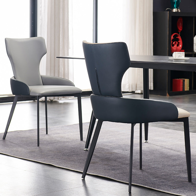 Industrial Metal Dining Room Chairs Arm PU Leather Dining Chairs for Restaurant Use Clearhalo ' kitchen&dining_furn' 'Dining Chairs' 'Dining Tables & Seating' 'dining_chair' 'furn' 'furn_dining_chair' 'Furniture' 'furniture_dining_chair' 'Kitchen & Dining Furniture' 'kitchen' 4237335