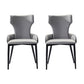 Industrial Metal Dining Room Chairs Arm PU Leather Dining Chairs for Restaurant Use Grey 2 Piece Set Clearhalo ' kitchen&dining_furn' 'Dining Chairs' 'Dining Tables & Seating' 'dining_chair' 'furn' 'furn_dining_chair' 'Furniture' 'furniture_dining_chair' 'Kitchen & Dining Furniture' 'kitchen' 4237338