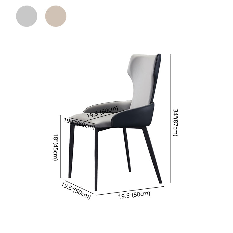 Industrial Metal Dining Room Chairs Arm PU Leather Dining Chairs for Restaurant Use Clearhalo ' kitchen&dining_furn' 'Dining Chairs' 'Dining Tables & Seating' 'dining_chair' 'furn' 'furn_dining_chair' 'Furniture' 'furniture_dining_chair' 'Kitchen & Dining Furniture' 'kitchen' 4237345