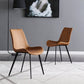 Modern Leather Restaurant Side Chair Matte Finish Solid Back Dining Chair (Set of 2) Clearhalo ' kitchen&dining_furn' 'Dining Chairs' 'Dining Tables & Seating' 'dining_chair' 'furn' 'furn_dining_chair' 'Furniture' 'furniture_dining_chair' 'Kitchen & Dining Furniture' 'kitchen' 4237351