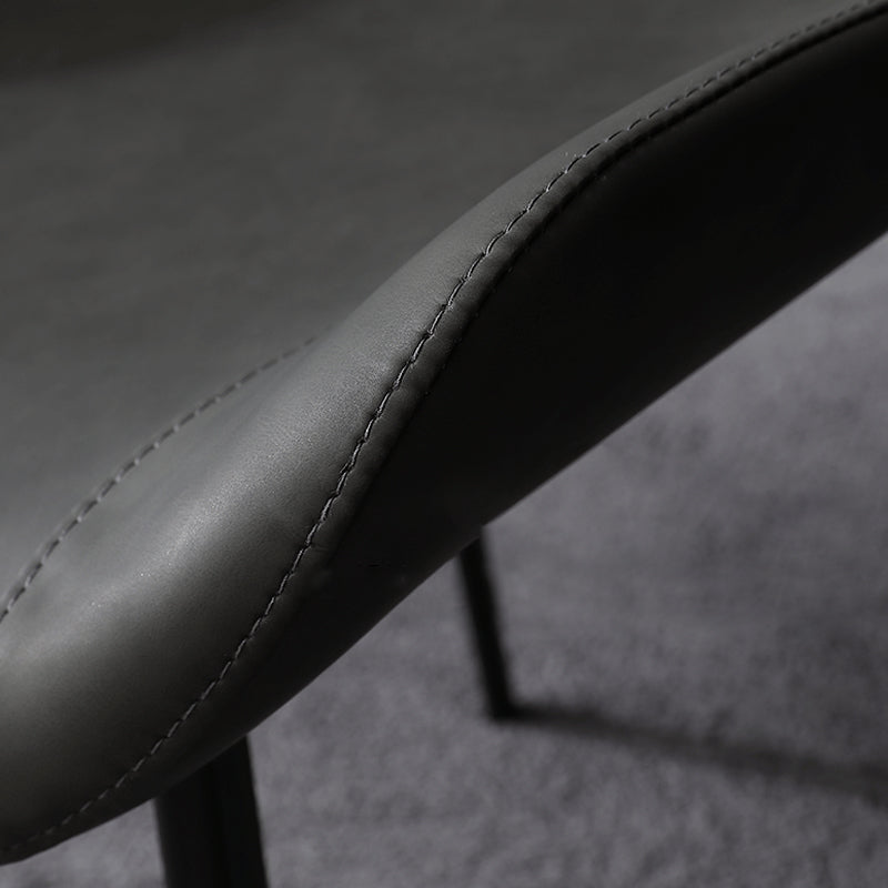 Modern Leather Restaurant Side Chair Matte Finish Solid Back Dining Chair (Set of 2) Clearhalo ' kitchen&dining_furn' 'Dining Chairs' 'Dining Tables & Seating' 'dining_chair' 'furn' 'furn_dining_chair' 'Furniture' 'furniture_dining_chair' 'Kitchen & Dining Furniture' 'kitchen' 4237355