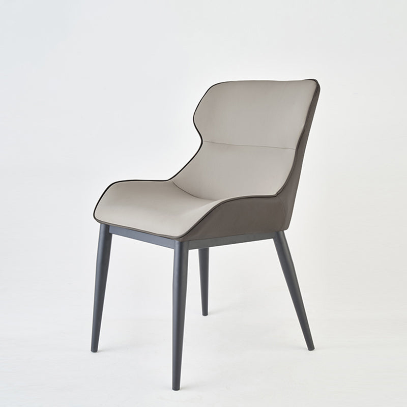 Modern Leather Restaurant Side Chair Matte Finish Wingback Dining Chair (Set of 2) Clearhalo ' kitchen&dining_furn' 'Dining Chairs' 'Dining Tables & Seating' 'dining_chair' 'furn' 'furn_dining_chair' 'Furniture' 'furniture_dining_chair' 'Kitchen & Dining Furniture' 'kitchen' 4237364