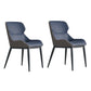 Modern Leather Restaurant Side Chair Matte Finish Wingback Dining Chair (Set of 2) Gray-Blue Clearhalo ' kitchen&dining_furn' 'Dining Chairs' 'Dining Tables & Seating' 'dining_chair' 'furn' 'furn_dining_chair' 'Furniture' 'furniture_dining_chair' 'Kitchen & Dining Furniture' 'kitchen' 4237365