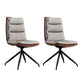 Modern Leather Home Side Chair Matte Finish Solid Back Dining Chair (Set of 2) Gray Coffee Clearhalo ' kitchen&dining_furn' 'Dining Chairs' 'Dining Tables & Seating' 'dining_chair' 'furn' 'furn_dining_chair' 'Furniture' 'furniture_dining_chair' 'Kitchen & Dining Furniture' 'kitchen' 4237375