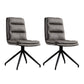 Modern Leather Home Side Chair Matte Finish Solid Back Dining Chair (Set of 2) Grey Clearhalo ' kitchen&dining_furn' 'Dining Chairs' 'Dining Tables & Seating' 'dining_chair' 'furn' 'furn_dining_chair' 'Furniture' 'furniture_dining_chair' 'Kitchen & Dining Furniture' 'kitchen' 4237382