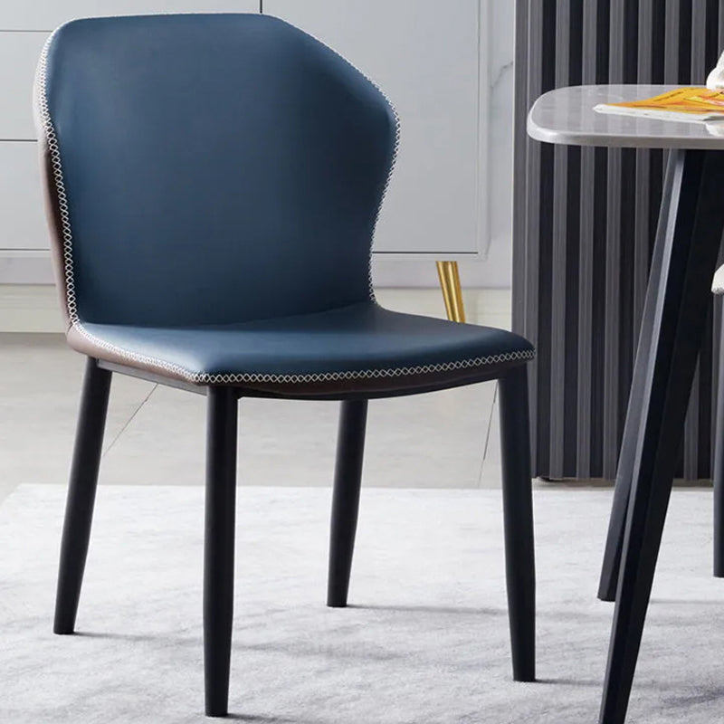 Modern Leather Home Side Chair Matte Finish Wingback Dining Chair (Set of 2) Clearhalo ' kitchen&dining_furn' 'Dining Chairs' 'Dining Tables & Seating' 'dining_chair' 'furn' 'furn_dining_chair' 'Furniture' 'furniture_dining_chair' 'Kitchen & Dining Furniture' 'kitchen' 4237406