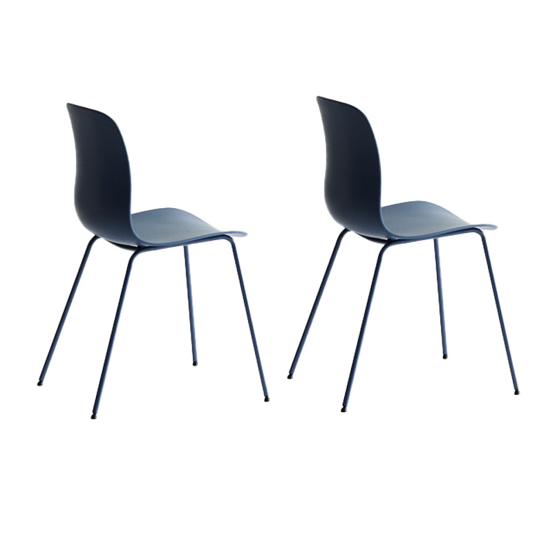 Industrial Coffee Shop Side Chair Matte Finish Solid Back Dining Chair Blue 2 Piece Set Clearhalo ' kitchen&dining_furn' 'Dining Chairs' 'Dining Tables & Seating' 'dining_chair' 'furn' 'furn_dining_chair' 'Furniture' 'furniture_dining_chair' 'Kitchen & Dining Furniture' 'kitchen' 4237410