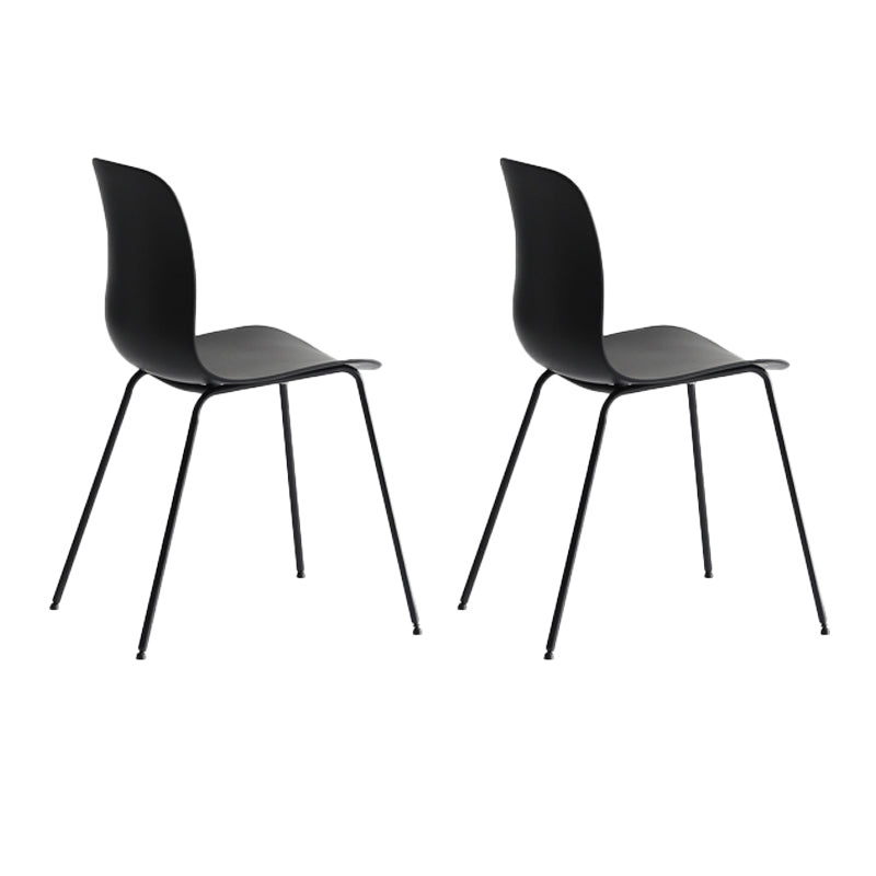 Industrial Coffee Shop Side Chair Matte Finish Solid Back Dining Chair Black 2 Piece Set Clearhalo ' kitchen&dining_furn' 'Dining Chairs' 'Dining Tables & Seating' 'dining_chair' 'furn' 'furn_dining_chair' 'Furniture' 'furniture_dining_chair' 'Kitchen & Dining Furniture' 'kitchen' 4237415