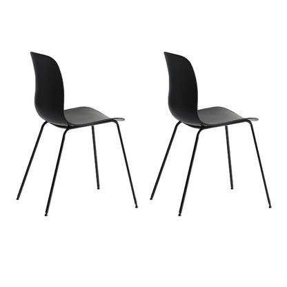 Industrial Coffee Shop Side Chair Matte Finish Solid Back Dining Chair Black 2 Piece Set Clearhalo ' kitchen&dining_furn' 'Dining Chairs' 'Dining Tables & Seating' 'dining_chair' 'furn' 'furn_dining_chair' 'Furniture' 'furniture_dining_chair' 'Kitchen & Dining Furniture' 'kitchen' 4237415