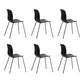 Industrial Coffee Shop Side Chair Matte Finish Solid Back Dining Chair Black 6 Piece Set Clearhalo ' kitchen&dining_furn' 'Dining Chairs' 'Dining Tables & Seating' 'dining_chair' 'furn' 'furn_dining_chair' 'Furniture' 'furniture_dining_chair' 'Kitchen & Dining Furniture' 'kitchen' 4237420