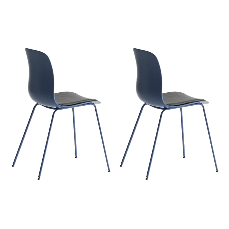 Industrial Coffee Shop Side Chair Matte Finish Solid Back Dining Chair Gray-Blue 2 Piece Set Clearhalo ' kitchen&dining_furn' 'Dining Chairs' 'Dining Tables & Seating' 'dining_chair' 'furn' 'furn_dining_chair' 'Furniture' 'furniture_dining_chair' 'Kitchen & Dining Furniture' 'kitchen' 4237426