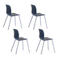 Industrial Coffee Shop Side Chair Matte Finish Solid Back Dining Chair Gray-Blue 4 Piece Set Clearhalo ' kitchen&dining_furn' 'Dining Chairs' 'Dining Tables & Seating' 'dining_chair' 'furn' 'furn_dining_chair' 'Furniture' 'furniture_dining_chair' 'Kitchen & Dining Furniture' 'kitchen' 4237427