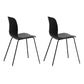 Industrial Coffee Shop Side Chair Matte Finish Solid Back Dining Chair Black-Gray 2 Piece Set Clearhalo ' kitchen&dining_furn' 'Dining Chairs' 'Dining Tables & Seating' 'dining_chair' 'furn' 'furn_dining_chair' 'Furniture' 'furniture_dining_chair' 'Kitchen & Dining Furniture' 'kitchen' 4237429