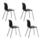 Industrial Coffee Shop Side Chair Matte Finish Solid Back Dining Chair Black-Gray 4 Piece Set Clearhalo ' kitchen&dining_furn' 'Dining Chairs' 'Dining Tables & Seating' 'dining_chair' 'furn' 'furn_dining_chair' 'Furniture' 'furniture_dining_chair' 'Kitchen & Dining Furniture' 'kitchen' 4237430