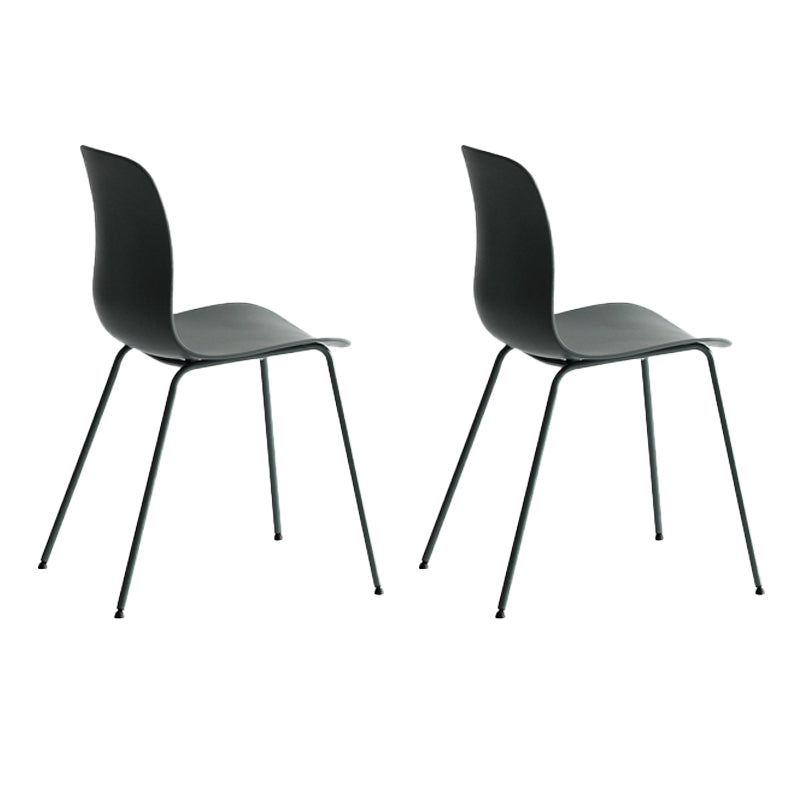 Industrial Coffee Shop Side Chair Matte Finish Solid Back Dining Chair Green 2 Piece Set Clearhalo ' kitchen&dining_furn' 'Dining Chairs' 'Dining Tables & Seating' 'dining_chair' 'furn' 'furn_dining_chair' 'Furniture' 'furniture_dining_chair' 'Kitchen & Dining Furniture' 'kitchen' 4237432
