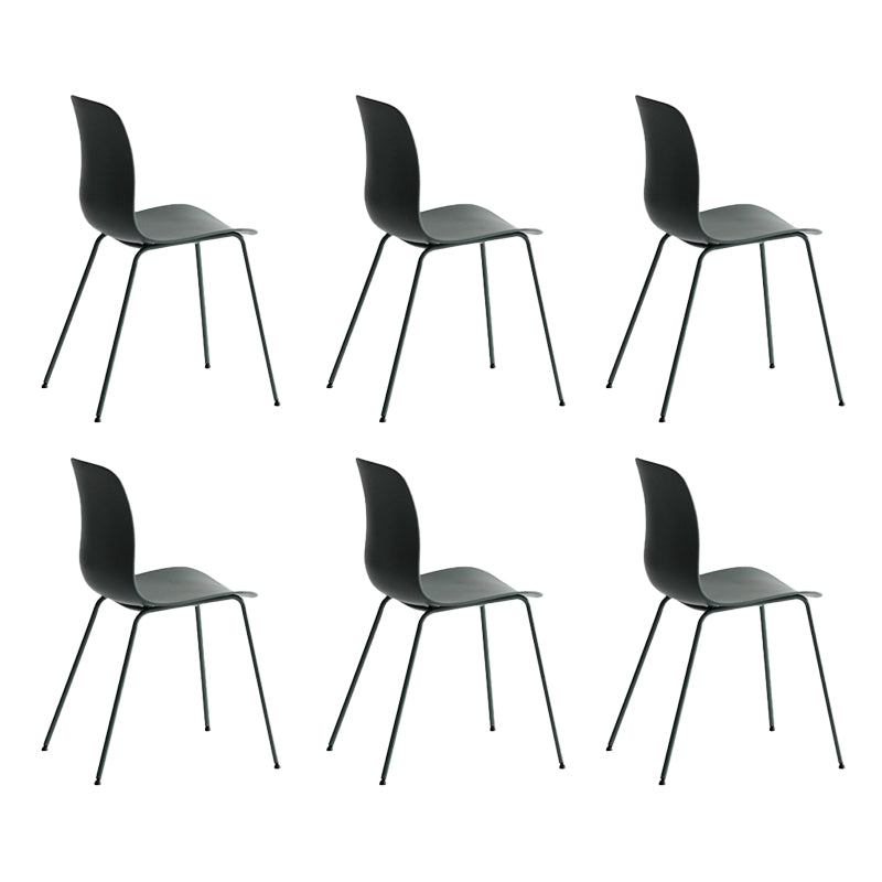 Industrial Coffee Shop Side Chair Matte Finish Solid Back Dining Chair Green 6 Piece Set Clearhalo ' kitchen&dining_furn' 'Dining Chairs' 'Dining Tables & Seating' 'dining_chair' 'furn' 'furn_dining_chair' 'Furniture' 'furniture_dining_chair' 'Kitchen & Dining Furniture' 'kitchen' 4237434