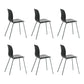 Industrial Coffee Shop Side Chair Matte Finish Solid Back Dining Chair Gray-Green 6 Piece Set Clearhalo ' kitchen&dining_furn' 'Dining Chairs' 'Dining Tables & Seating' 'dining_chair' 'furn' 'furn_dining_chair' 'Furniture' 'furniture_dining_chair' 'Kitchen & Dining Furniture' 'kitchen' 4237440