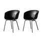 Industrial Meeting Room Arm Chair Matte Finish Solid Back Dining Chair (Set of 2) Black Clearhalo ' kitchen&dining_furn' 'Dining Chairs' 'Dining Tables & Seating' 'dining_chair' 'furn' 'furn_dining_chair' 'Furniture' 'furniture_dining_chair' 'Kitchen & Dining Furniture' 'kitchen' 4237444