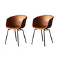 Industrial Meeting Room Arm Chair Matte Finish Solid Back Dining Chair (Set of 2) Light Brown Clearhalo ' kitchen&dining_furn' 'Dining Chairs' 'Dining Tables & Seating' 'dining_chair' 'furn' 'furn_dining_chair' 'Furniture' 'furniture_dining_chair' 'Kitchen & Dining Furniture' 'kitchen' 4237446