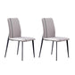 Contemporary Metal Dining Armless Chair Parsons Chair for Restaurant Use (Set of 2) Off-White Clearhalo ' kitchen&dining_furn' 'Dining Chairs' 'Dining Tables & Seating' 'dining_chair' 'furn' 'furn_dining_chair' 'Furniture' 'furniture_dining_chair' 'Kitchen & Dining Furniture' 'kitchen' 4237459