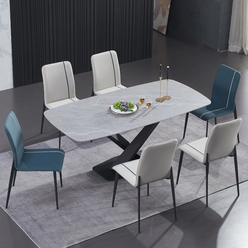 Contemporary Metal Dining Armless Chair Parsons Chair for Restaurant Use (Set of 2) Clearhalo ' kitchen&dining_furn' 'Dining Chairs' 'Dining Tables & Seating' 'dining_chair' 'furn' 'furn_dining_chair' 'Furniture' 'furniture_dining_chair' 'Kitchen & Dining Furniture' 'kitchen' 4237462