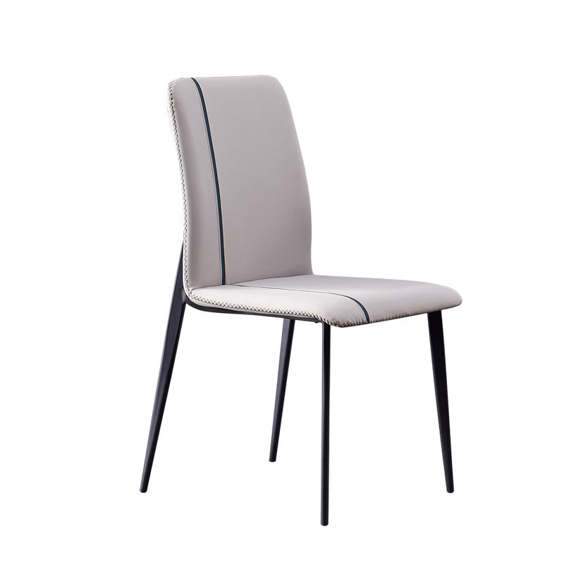 Contemporary Metal Dining Armless Chair Parsons Chair for Restaurant Use (Set of 2) Clearhalo ' kitchen&dining_furn' 'Dining Chairs' 'Dining Tables & Seating' 'dining_chair' 'furn' 'furn_dining_chair' 'Furniture' 'furniture_dining_chair' 'Kitchen & Dining Furniture' 'kitchen' 4237463