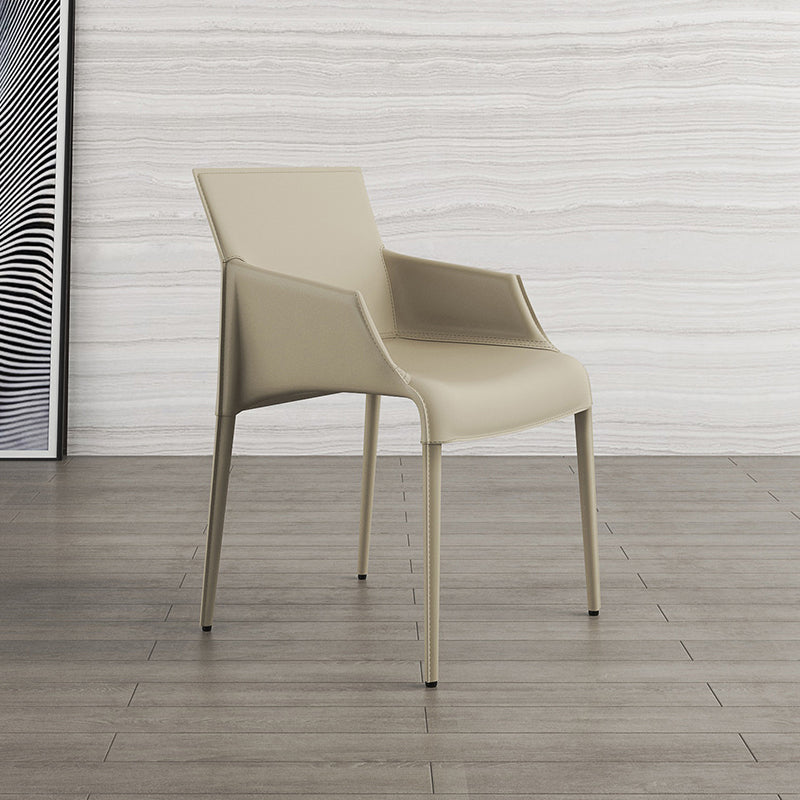 Modern Indoor-Outdoor Metal Chair Dining Room Solid Back Chair with Arm Clearhalo ' kitchen&dining_furn' 'Dining Chairs' 'Dining Tables & Seating' 'dining_chair' 'furn' 'furn_dining_chair' 'Furniture' 'furniture_dining_chair' 'Kitchen & Dining Furniture' 'kitchen' 4237471