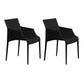 Modern Indoor-Outdoor Metal Chair Dining Room Solid Back Chair with Arm Black 2 Piece Set Clearhalo ' kitchen&dining_furn' 'Dining Chairs' 'Dining Tables & Seating' 'dining_chair' 'furn' 'furn_dining_chair' 'Furniture' 'furniture_dining_chair' 'Kitchen & Dining Furniture' 'kitchen' 4237472