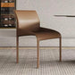 Designer Style Leather Dining Room Side Chair Solid Back Single Dining Chair Light Coffee Clearhalo ' kitchen&dining_furn' 'Dining Chairs' 'Dining Tables & Seating' 'dining_chair' 'furn' 'furn_dining_chair' 'Furniture' 'furniture_dining_chair' 'Kitchen & Dining Furniture' 'kitchen' 4237493