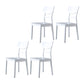 Industrial Home Wood Side Chair Ladder Back Dining Chair (Set of 4) White Clearhalo ' kitchen&dining_furn' 'Dining Chairs' 'Dining Tables & Seating' 'dining_chair' 'furn' 'furn_dining_chair' 'Furniture' 'furniture_dining_chair' 'Kitchen & Dining Furniture' 'kitchen' 4237501