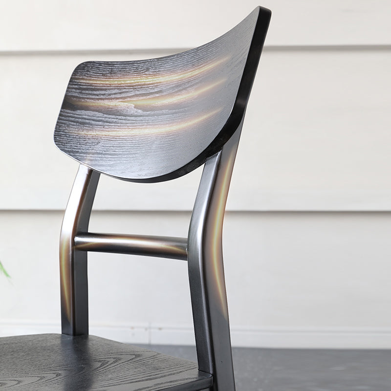 Industrial Home Wood Side Chair Ladder Back Dining Chair (Set of 4) Clearhalo ' kitchen&dining_furn' 'Dining Chairs' 'Dining Tables & Seating' 'dining_chair' 'furn' 'furn_dining_chair' 'Furniture' 'furniture_dining_chair' 'Kitchen & Dining Furniture' 'kitchen' 4237506