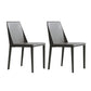 Modern Leather Dining Room Chairs Armless Metal Dining Chairs for Restaurant Use Dark Gray 2 Piece Set Clearhalo ' kitchen&dining_furn' 'Dining Chairs' 'Dining Tables & Seating' 'dining_chair' 'furn' 'furn_dining_chair' 'Furniture' 'furniture_dining_chair' 'Kitchen & Dining Furniture' 'kitchen' 4237516