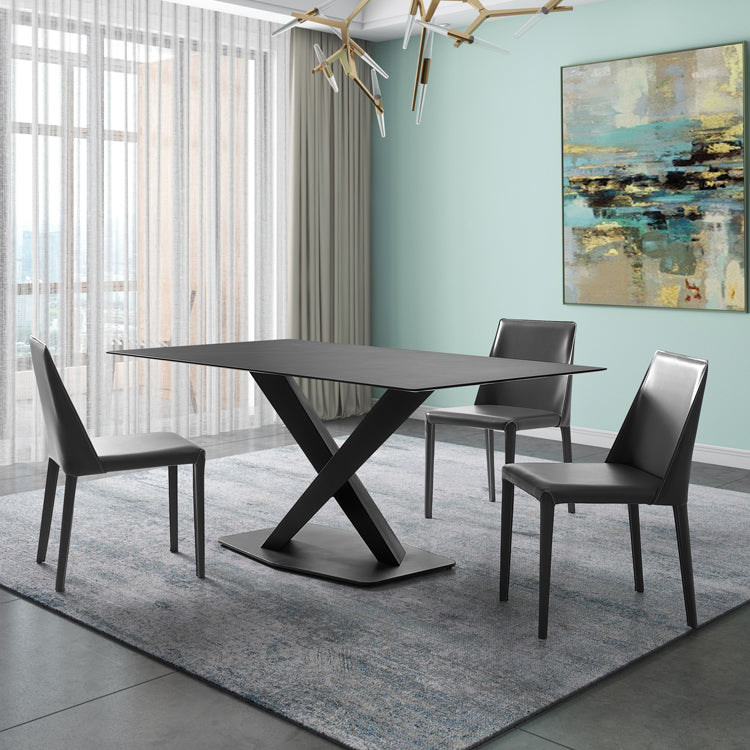 Modern Leather Dining Room Chairs Armless Metal Dining Chairs for Restaurant Use Clearhalo ' kitchen&dining_furn' 'Dining Chairs' 'Dining Tables & Seating' 'dining_chair' 'furn' 'furn_dining_chair' 'Furniture' 'furniture_dining_chair' 'Kitchen & Dining Furniture' 'kitchen' 4237520