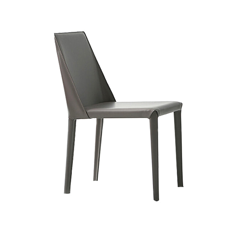 Modern Leather Dining Room Chairs Armless Metal Dining Chairs for Restaurant Use Clearhalo ' kitchen&dining_furn' 'Dining Chairs' 'Dining Tables & Seating' 'dining_chair' 'furn' 'furn_dining_chair' 'Furniture' 'furniture_dining_chair' 'Kitchen & Dining Furniture' 'kitchen' 4237521