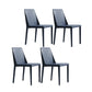 Modern Leather Dining Room Chairs Armless Metal Dining Chairs for Restaurant Use Dark Blue 4 Piece Set Clearhalo ' kitchen&dining_furn' 'Dining Chairs' 'Dining Tables & Seating' 'dining_chair' 'furn' 'furn_dining_chair' 'Furniture' 'furniture_dining_chair' 'Kitchen & Dining Furniture' 'kitchen' 4237534