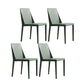 Modern Leather Dining Room Chairs Armless Metal Dining Chairs for Restaurant Use Blackish Green 4 Piece Set Clearhalo ' kitchen&dining_furn' 'Dining Chairs' 'Dining Tables & Seating' 'dining_chair' 'furn' 'furn_dining_chair' 'Furniture' 'furniture_dining_chair' 'Kitchen & Dining Furniture' 'kitchen' 4237537