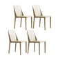 Modern Leather Dining Room Chairs Armless Metal Dining Chairs for Restaurant Use Beige 4 Piece Set Clearhalo ' kitchen&dining_furn' 'Dining Chairs' 'Dining Tables & Seating' 'dining_chair' 'furn' 'furn_dining_chair' 'Furniture' 'furniture_dining_chair' 'Kitchen & Dining Furniture' 'kitchen' 4237540