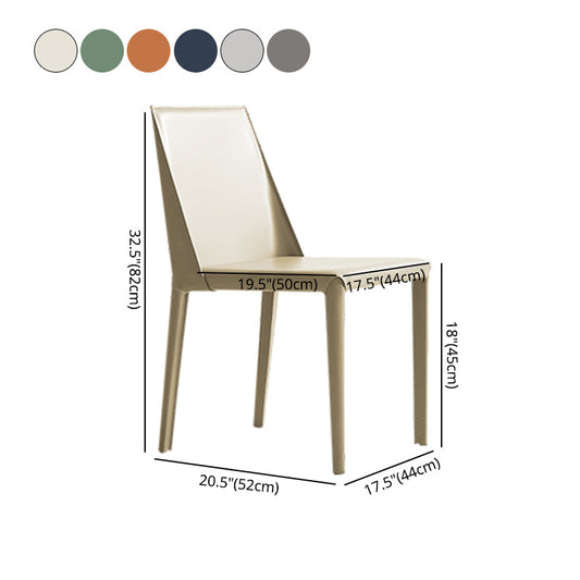 Modern Leather Dining Room Chairs Armless Metal Dining Chairs for Restaurant Use Clearhalo ' kitchen&dining_furn' 'Dining Chairs' 'Dining Tables & Seating' 'dining_chair' 'furn' 'furn_dining_chair' 'Furniture' 'furniture_dining_chair' 'Kitchen & Dining Furniture' 'kitchen' 4237541