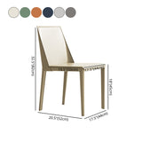 Modern Leather Dining Room Chairs Armless Metal Dining Chairs for Restaurant Use Clearhalo ' kitchen&dining_furn' 'Dining Chairs' 'Dining Tables & Seating' 'dining_chair' 'furn' 'furn_dining_chair' 'Furniture' 'furniture_dining_chair' 'Kitchen & Dining Furniture' 'kitchen' 4237541