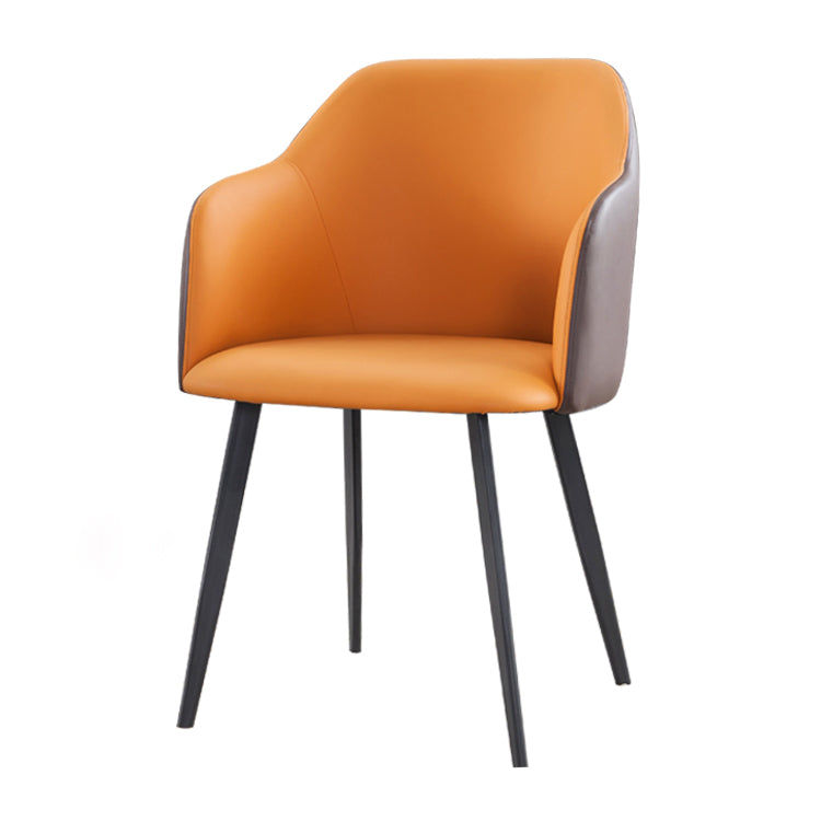 Industrial Metal Dining Room Chairs Arm Leather Dining Chairs for Home Use Clearhalo ' kitchen&dining_furn' 'Dining Chairs' 'Dining Tables & Seating' 'dining_chair' 'furn' 'furn_dining_chair' 'Furniture' 'furniture_dining_chair' 'Kitchen & Dining Furniture' 'kitchen' 4237548