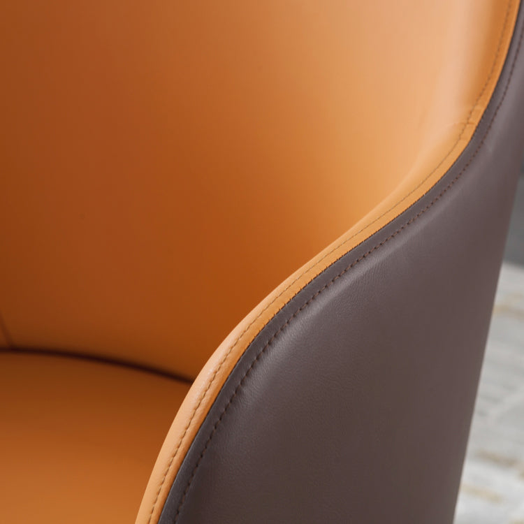 Industrial Metal Dining Room Chairs Arm Leather Dining Chairs for Home Use Clearhalo ' kitchen&dining_furn' 'Dining Chairs' 'Dining Tables & Seating' 'dining_chair' 'furn' 'furn_dining_chair' 'Furniture' 'furniture_dining_chair' 'Kitchen & Dining Furniture' 'kitchen' 4237550