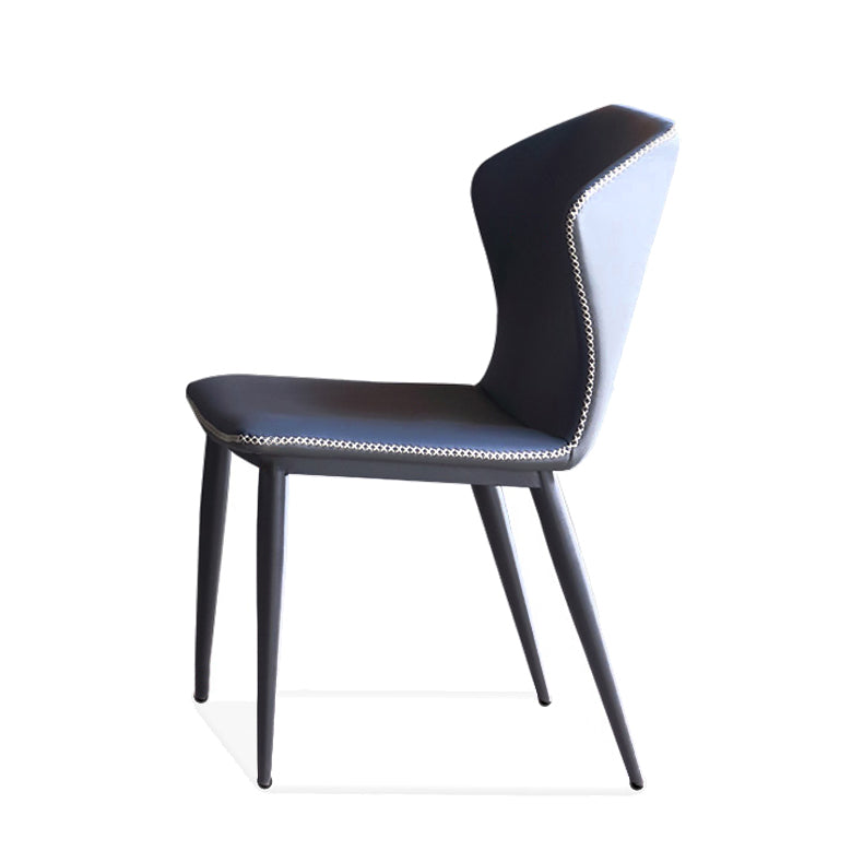 Modern Faux Leather Dining Chair Metal Dining Room Chairs for Home Use Clearhalo ' kitchen&dining_furn' 'Dining Chairs' 'Dining Tables & Seating' 'dining_chair' 'furn' 'furn_dining_chair' 'Furniture' 'furniture_dining_chair' 'Kitchen & Dining Furniture' 'kitchen' 4237567