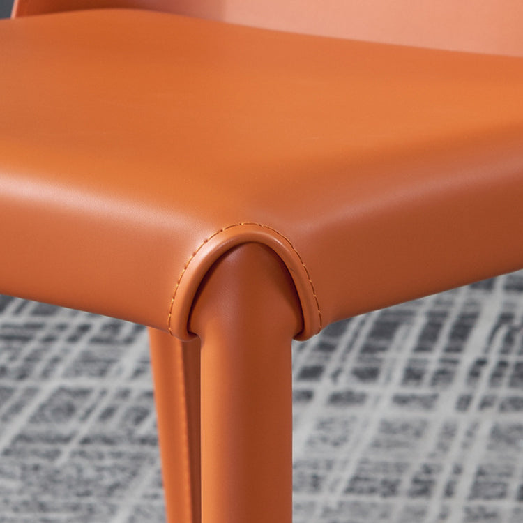 Modern Leather Dining Armless Chair Metal Dining Room Chairs for Home Use Clearhalo ' kitchen&dining_furn' 'Dining Chairs' 'Dining Tables & Seating' 'dining_chair' 'furn' 'furn_dining_chair' 'Furniture' 'furniture_dining_chair' 'Kitchen & Dining Furniture' 'kitchen' 4237577