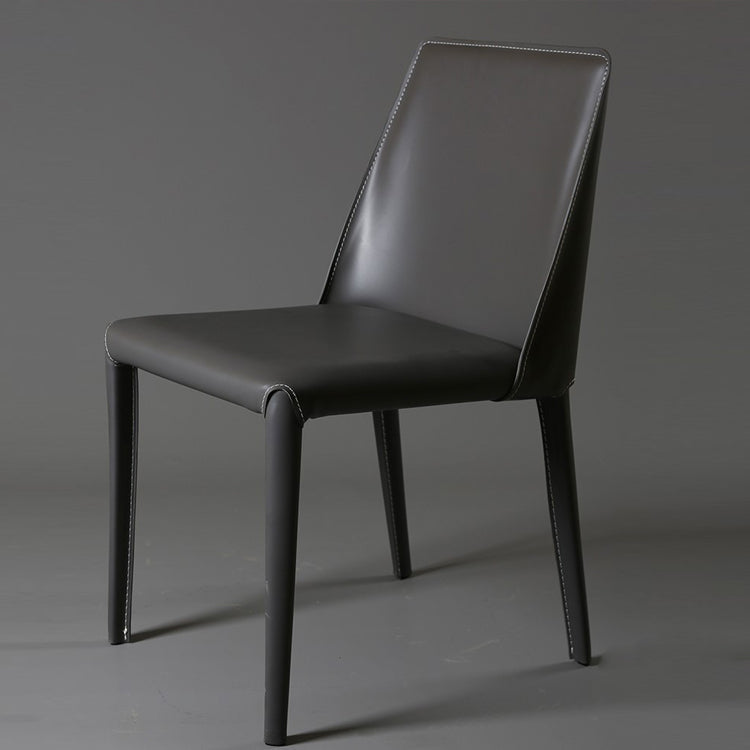 Modern Leather Dining Armless Chair Metal Dining Room Chairs for Home Use Clearhalo ' kitchen&dining_furn' 'Dining Chairs' 'Dining Tables & Seating' 'dining_chair' 'furn' 'furn_dining_chair' 'Furniture' 'furniture_dining_chair' 'Kitchen & Dining Furniture' 'kitchen' 4237579