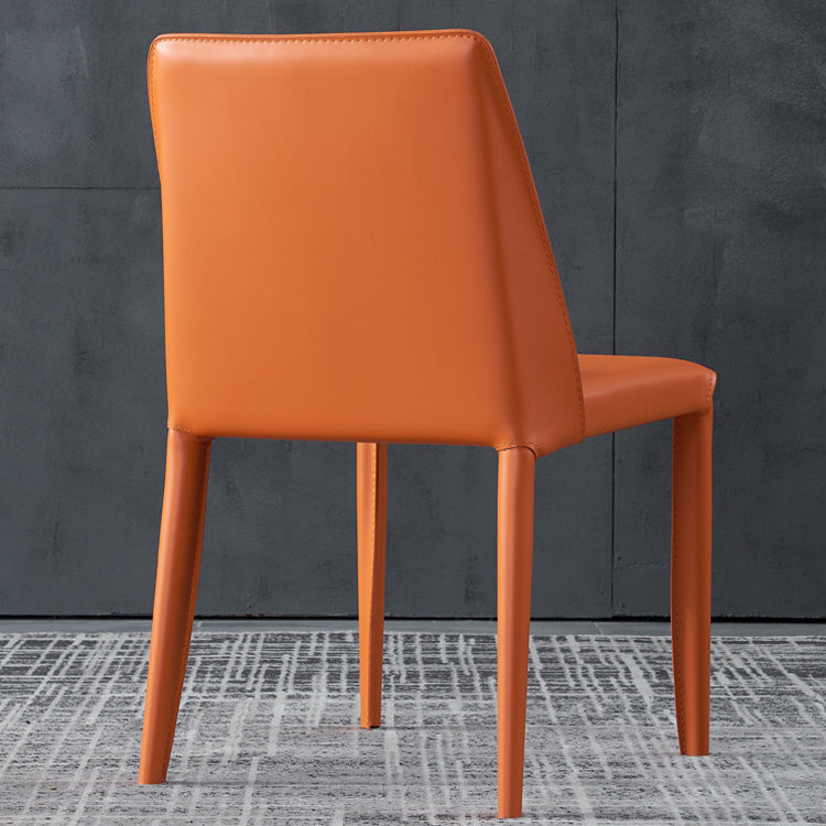 Modern Leather Dining Armless Chair Metal Dining Room Chairs for Home Use Clearhalo ' kitchen&dining_furn' 'Dining Chairs' 'Dining Tables & Seating' 'dining_chair' 'furn' 'furn_dining_chair' 'Furniture' 'furniture_dining_chair' 'Kitchen & Dining Furniture' 'kitchen' 4237580