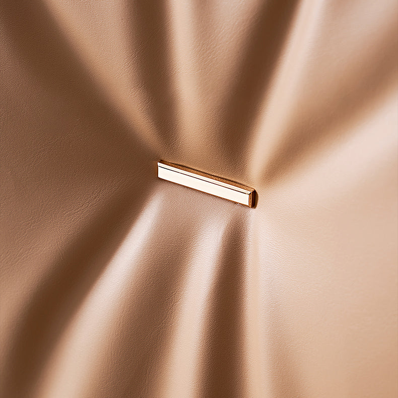 Contemporary Style Leather Dining Side Chairs Solid Back Armless Chairs (Set of 2) Clearhalo ' kitchen&dining_furn' 'Dining Chairs' 'Dining Tables & Seating' 'dining_chair' 'furn' 'furn_dining_chair' 'Furniture' 'furniture_dining_chair' 'Kitchen & Dining Furniture' 'kitchen' 4237590