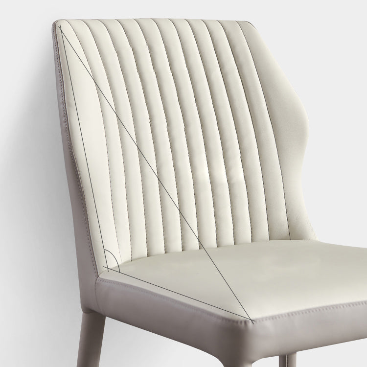 Modern Style Armless Side Chairs Solid Back Leather Dining Chairs for Kitchen (Set of 2) Clearhalo ' kitchen&dining_furn' 'Dining Chairs' 'Dining Tables & Seating' 'dining_chair' 'furn' 'furn_dining_chair' 'Furniture' 'furniture_dining_chair' 'Kitchen & Dining Furniture' 'kitchen' 4237604