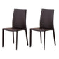 Minimalist Style Stacking Dining Chairs Solid Back Leather Chairs for Home (Set of 2) Coffee Clearhalo ' kitchen&dining_furn' 'Dining Chairs' 'Dining Tables & Seating' 'dining_chair' 'furn' 'furn_dining_chair' 'Furniture' 'furniture_dining_chair' 'Kitchen & Dining Furniture' 'kitchen' 4237613