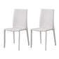 Minimalist Style Stacking Dining Chairs Solid Back Leather Chairs for Home (Set of 2) White Clearhalo ' kitchen&dining_furn' 'Dining Chairs' 'Dining Tables & Seating' 'dining_chair' 'furn' 'furn_dining_chair' 'Furniture' 'furniture_dining_chair' 'Kitchen & Dining Furniture' 'kitchen' 4237615